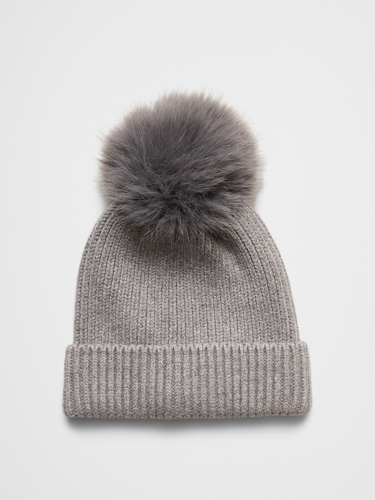 Ribbed Pom Beanie