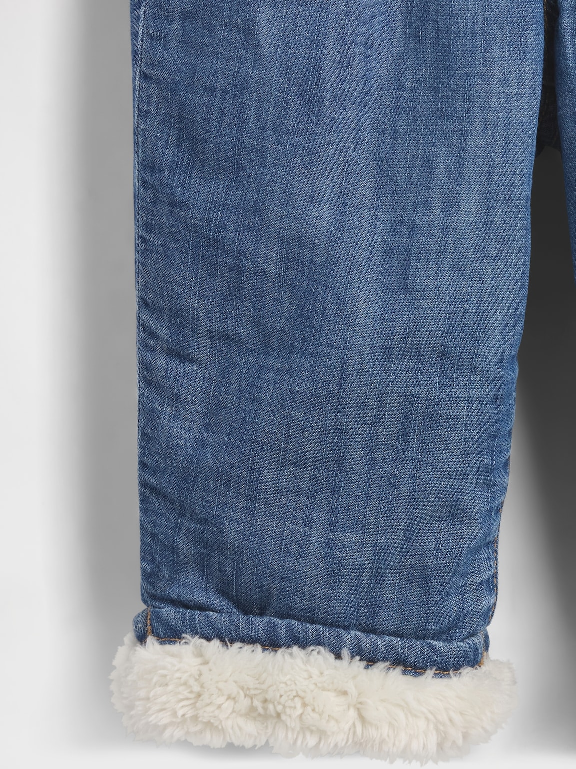 Baby Sherpa-Lined Pull-On Barrel Jeans