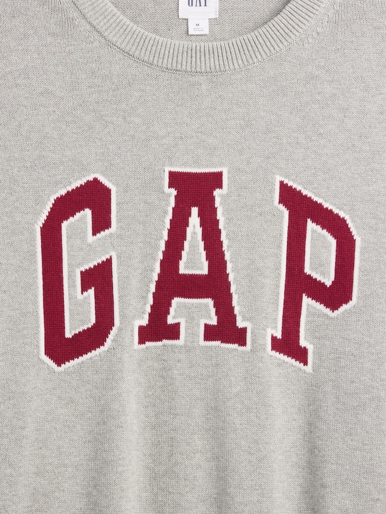 Relaxed Gap Logo Intarsia Sweater