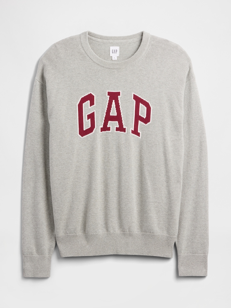 Relaxed Gap Logo Intarsia Sweater