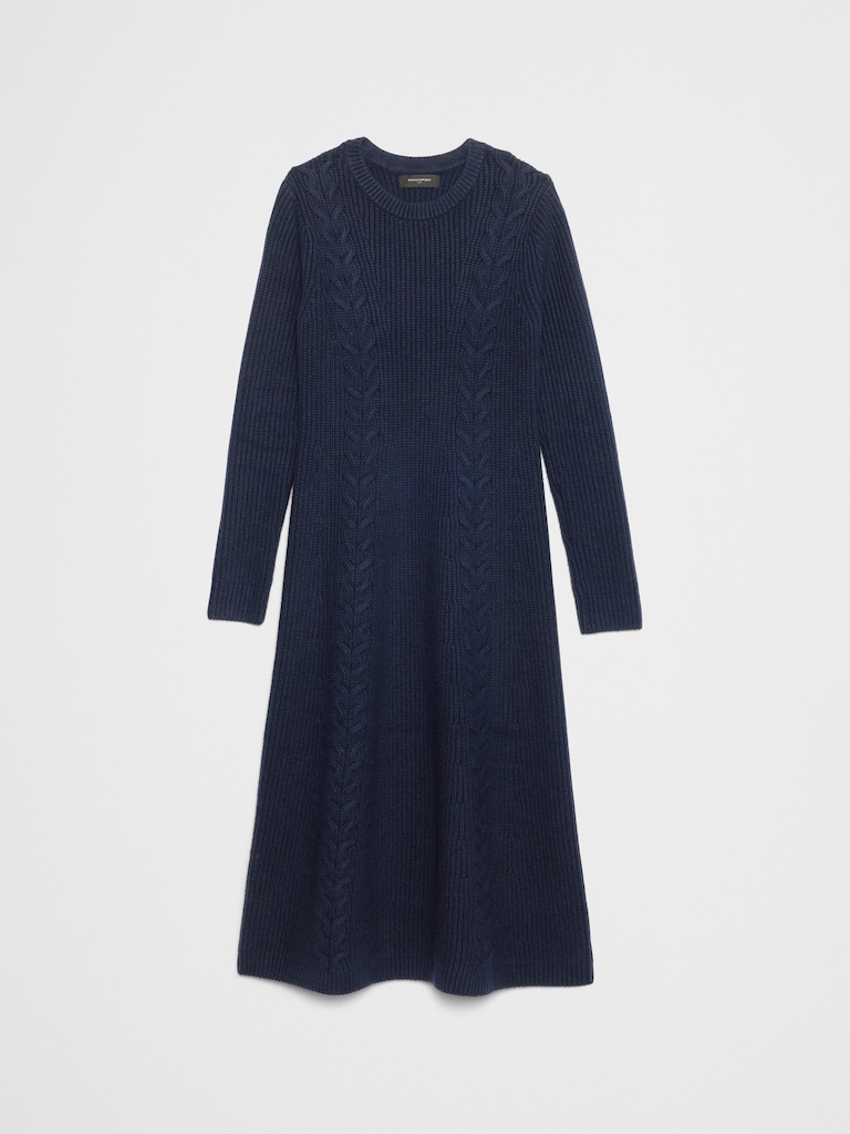 Cable Midi Sweater Dress