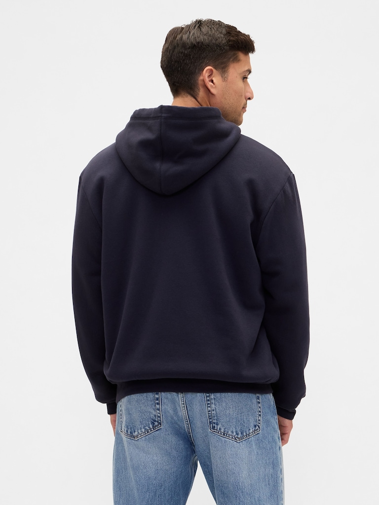 Relaxed Gap Logo Sherpa-Lined Zip Hoodie