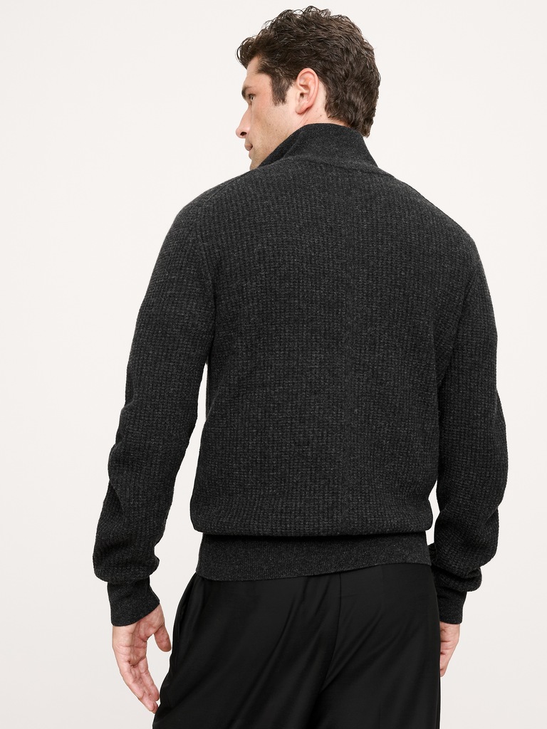 Italian Merino-Cashmere Quarter-Zip Sweater