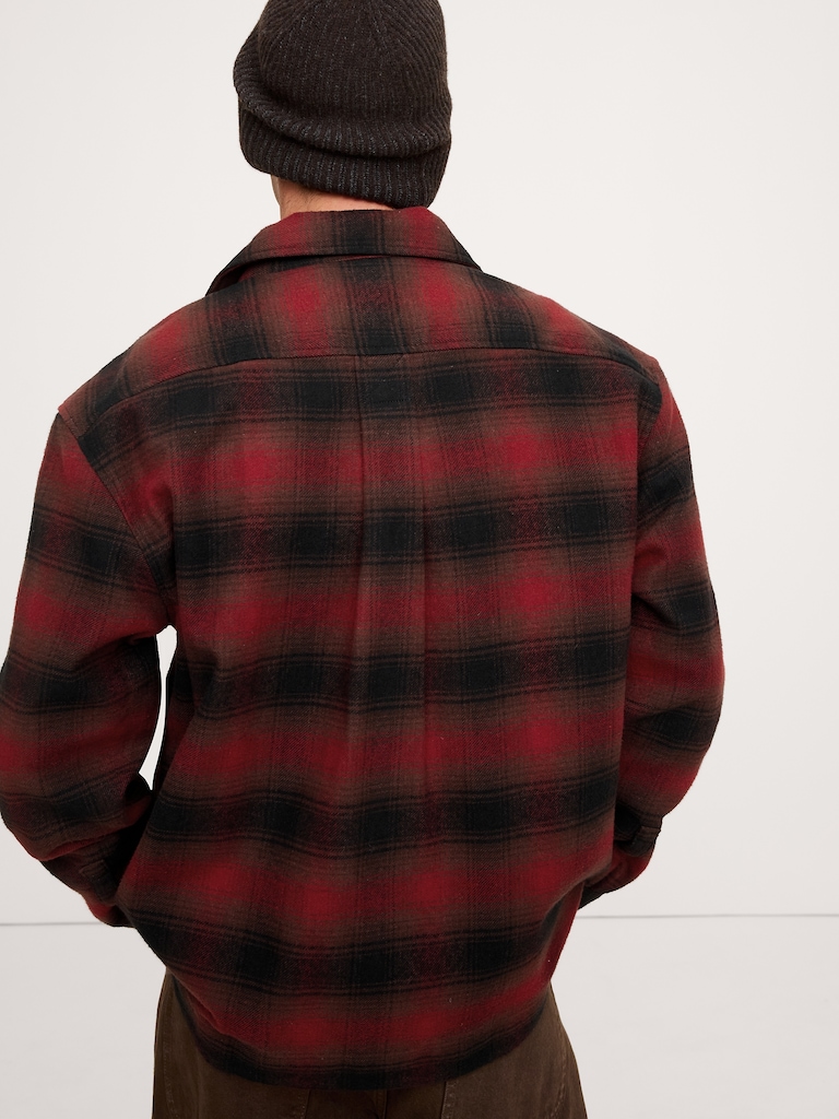 Relaxed-Fit Plaid Flannel Overshirt
