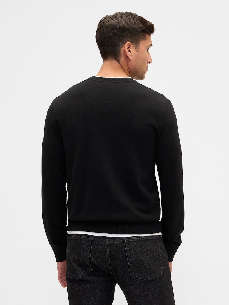 Cotton V-Neck Sweater