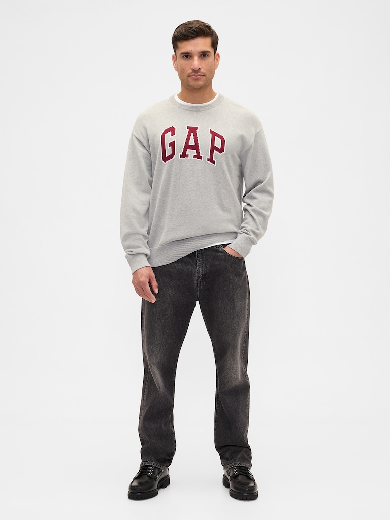 Relaxed Gap Logo Intarsia Sweater
