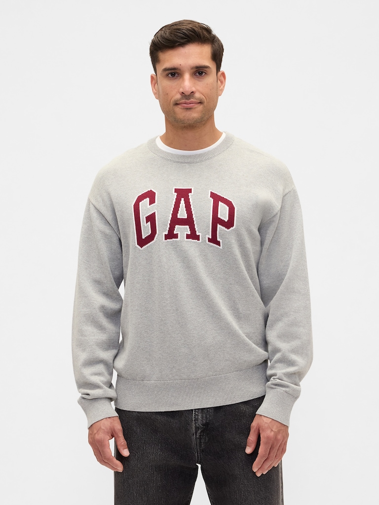 Relaxed Gap Logo Intarsia Sweater