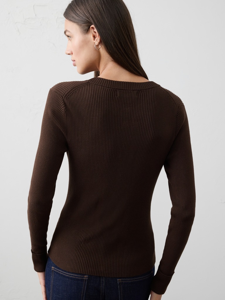 Double Zipper Ribbed Cardigan