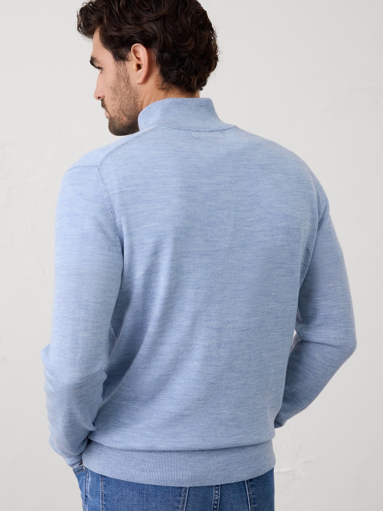 Merino Wool Quarter-Zip Sweater