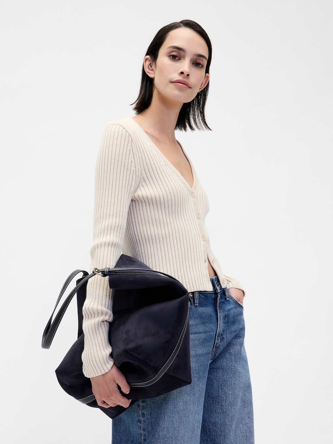 Vegan Suede Bucket Bag