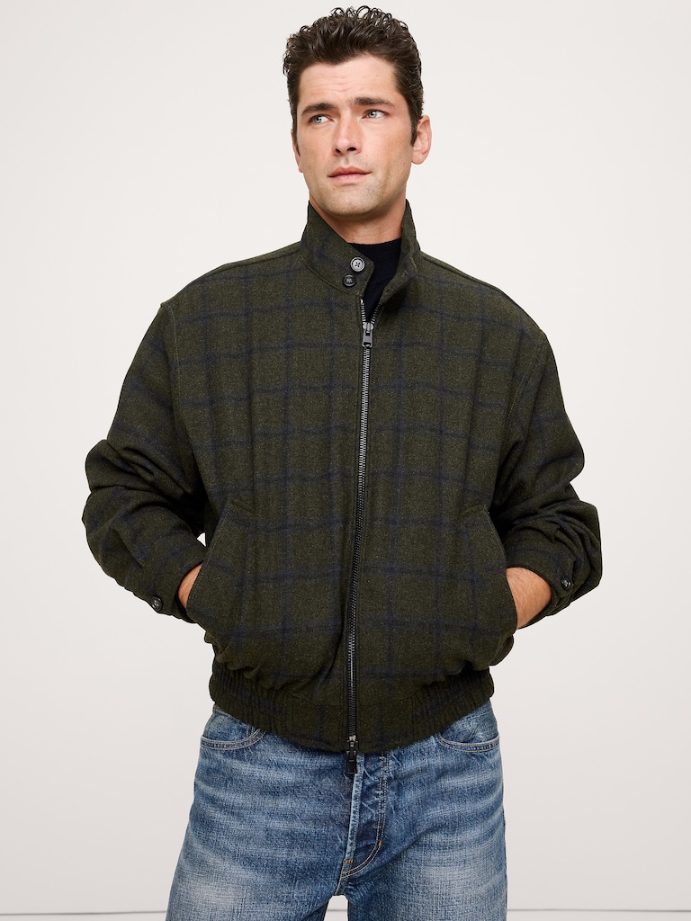 Plaid Flannel Harrington Jacket