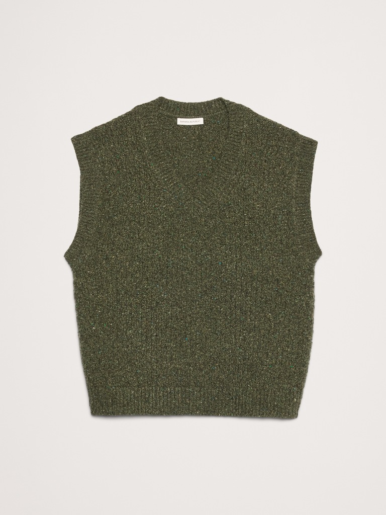 Donegal Wool-Blend Sweater Vest
