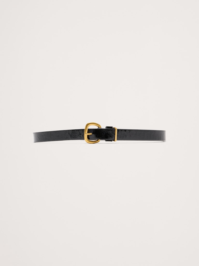 Patent Leather Knotted Belt