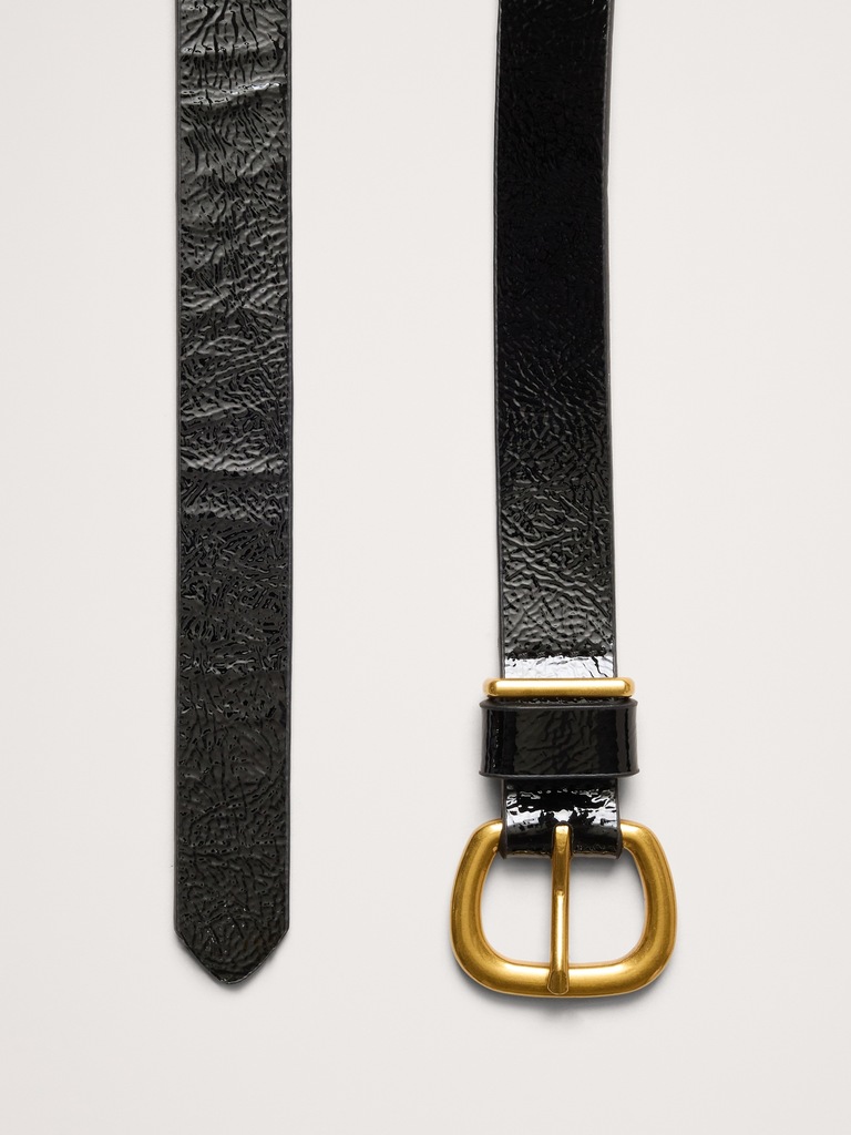 Patent Leather Knotted Belt