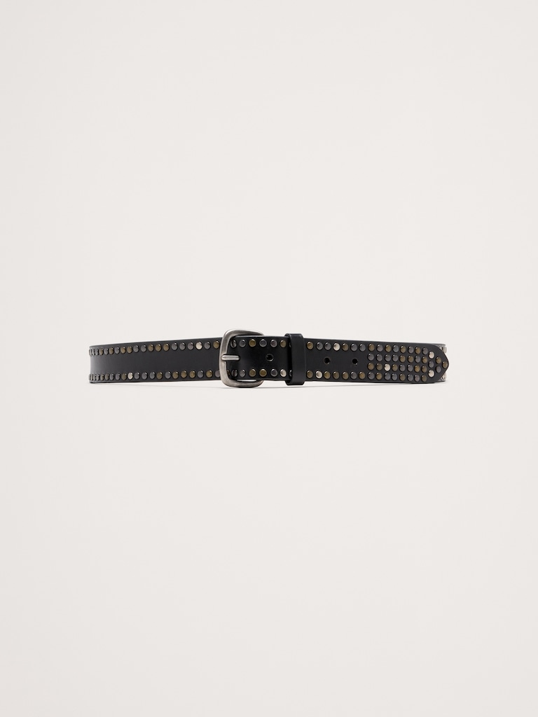Studded Leather Belt
