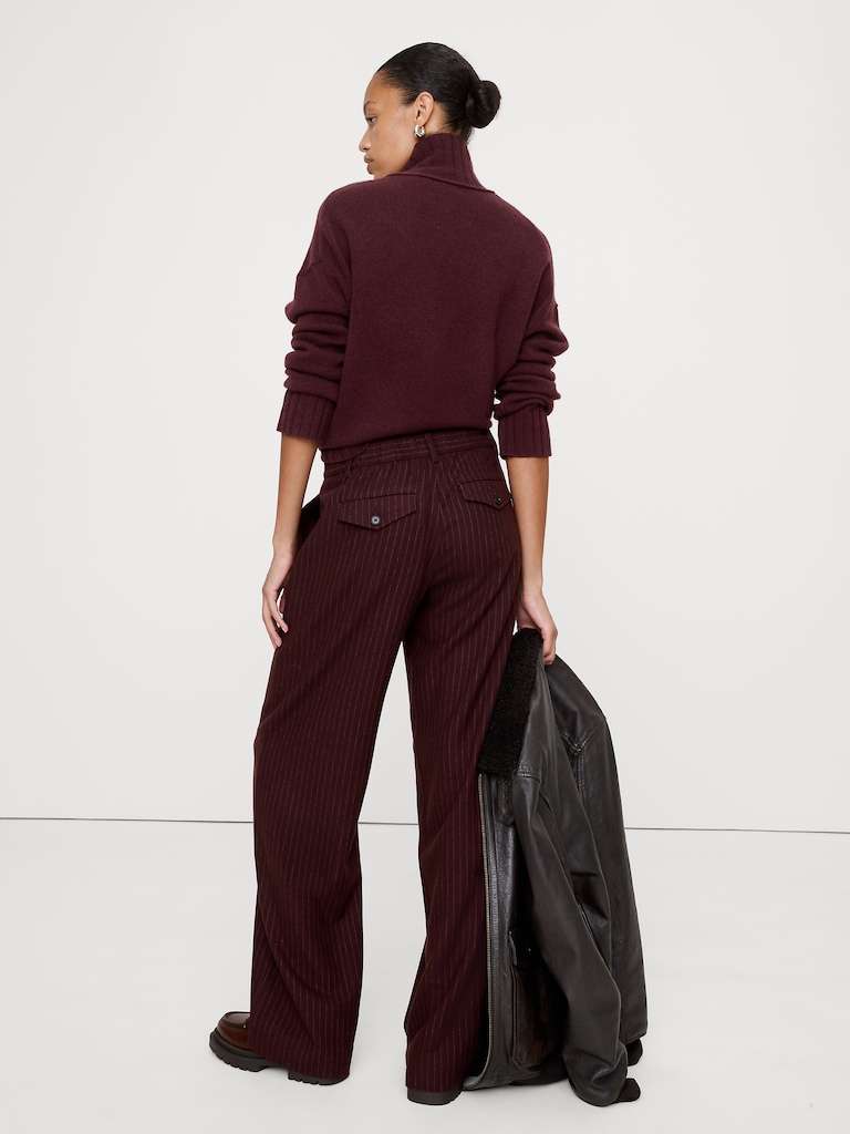 The Everyday Wide-Leg Pant in Flannel