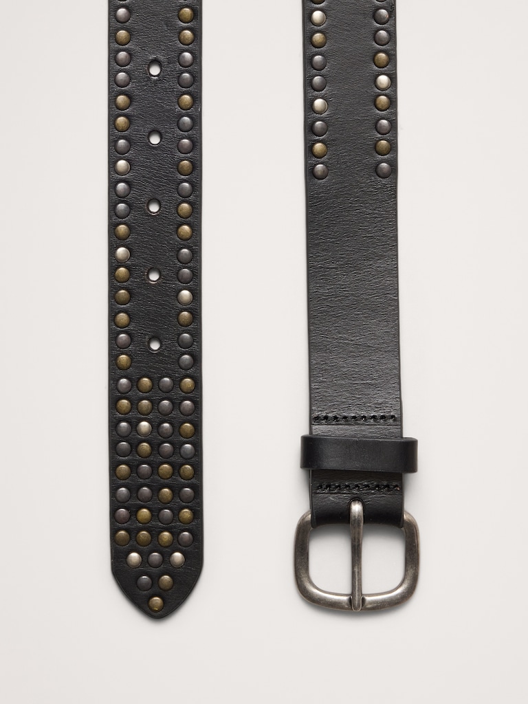 Studded Leather Belt