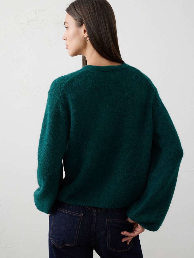 Brushed Cozy Open-Front Cardigan Sweater