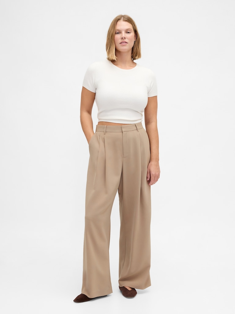 Curvy 365 High Rise Pleated Trousers