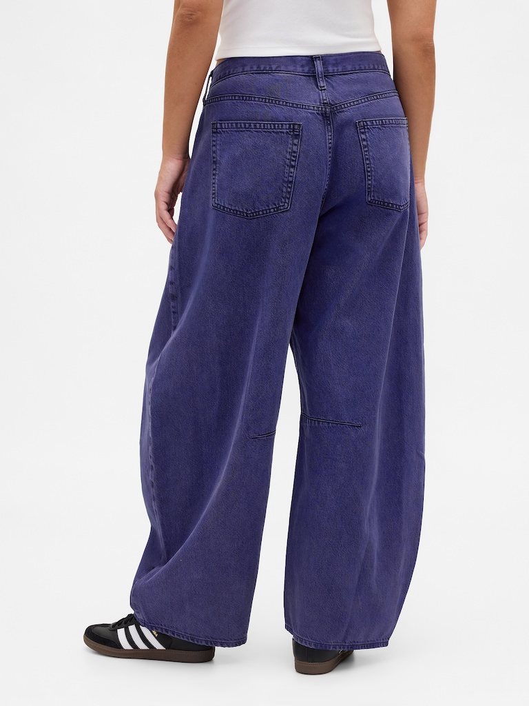 Gap × Disney Tim Burton’s The Nightmare Before Christmas Mid Rise UltraSoft Barrel Jeans