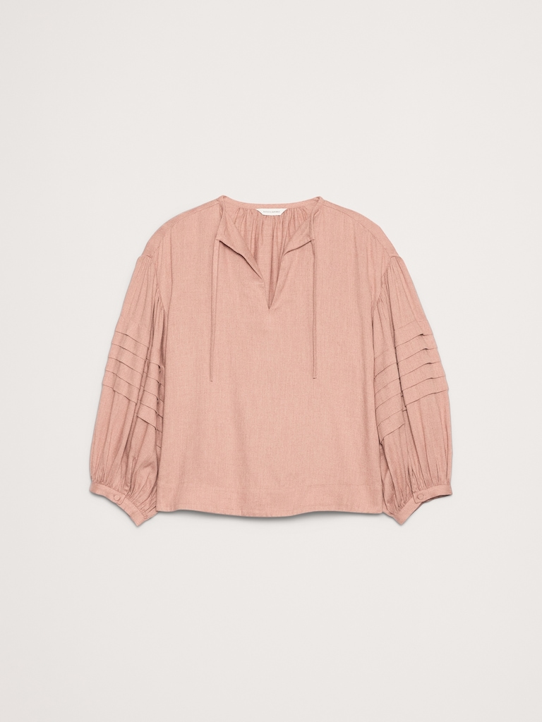 Flannel Peasant Blouse