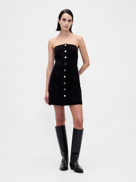 little black dress winter Gap Black Wrap Midi Dress main image 1