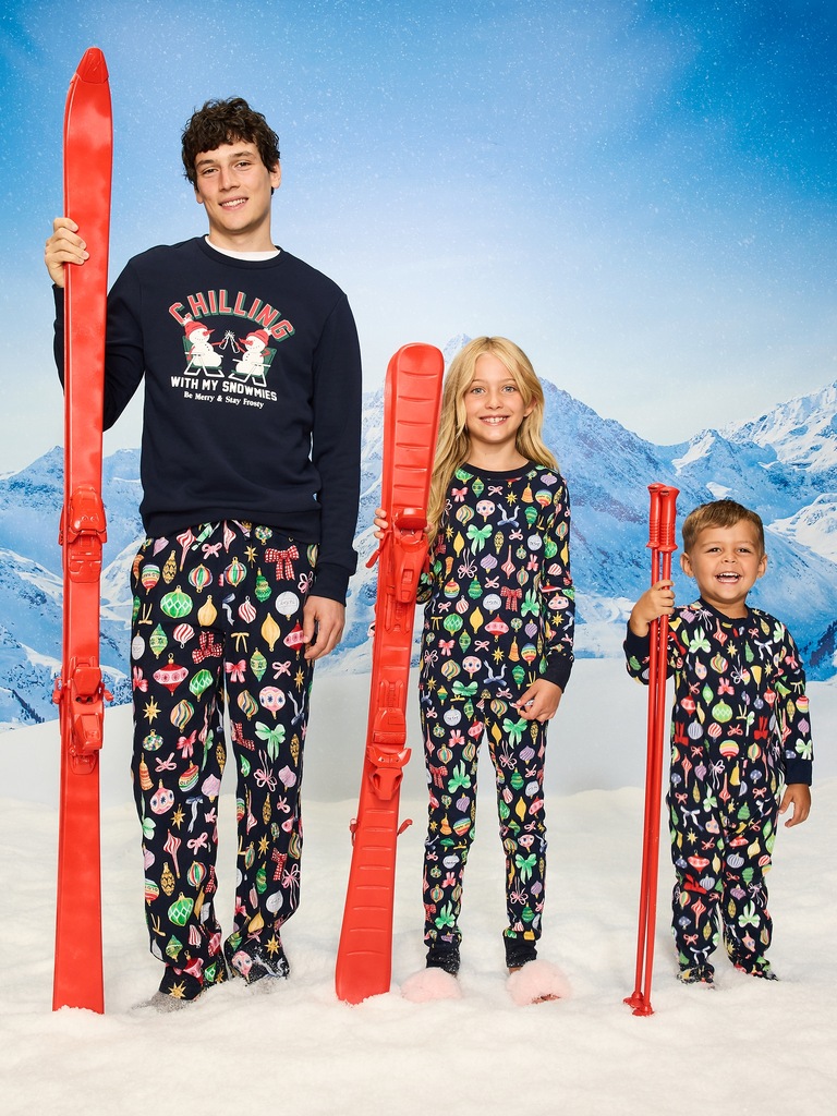 Gender-Neutral Snug-Fit Graphic Pajama Set for Kids