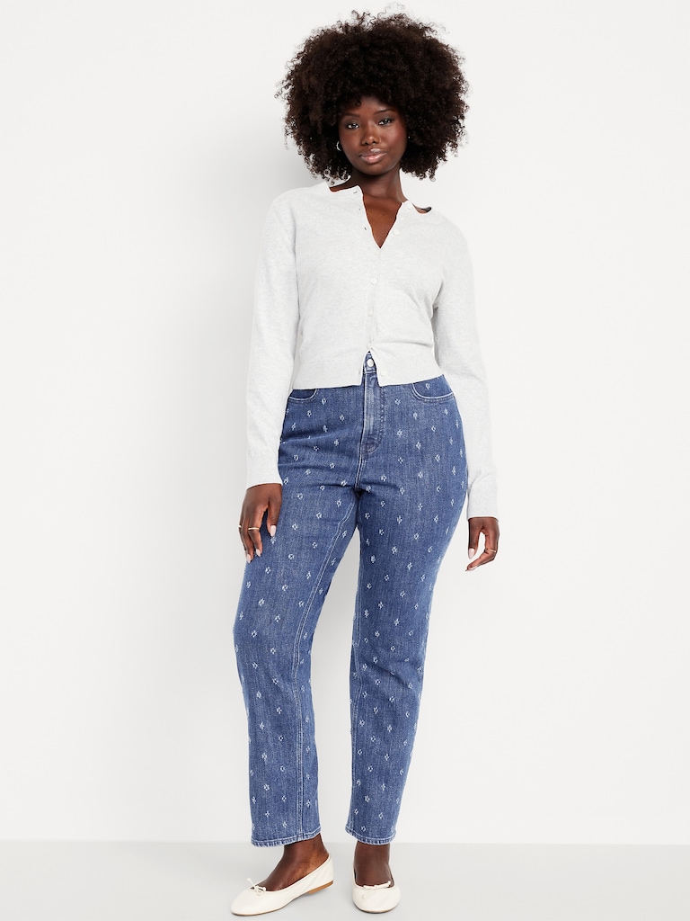 Curvy Extra High-Waisted Straight Jeans