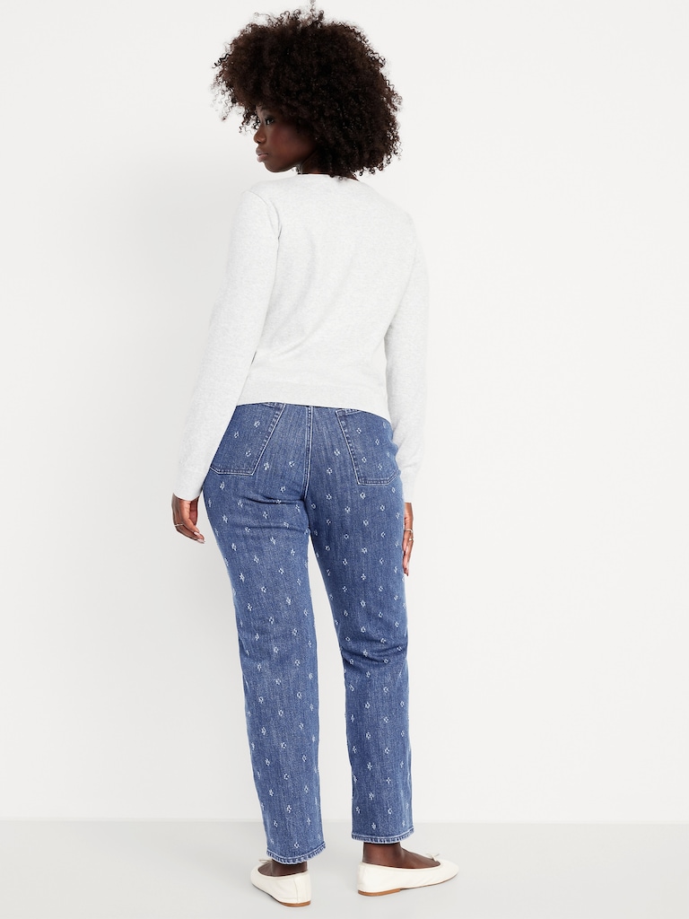 Curvy Extra High-Waisted Straight Jeans