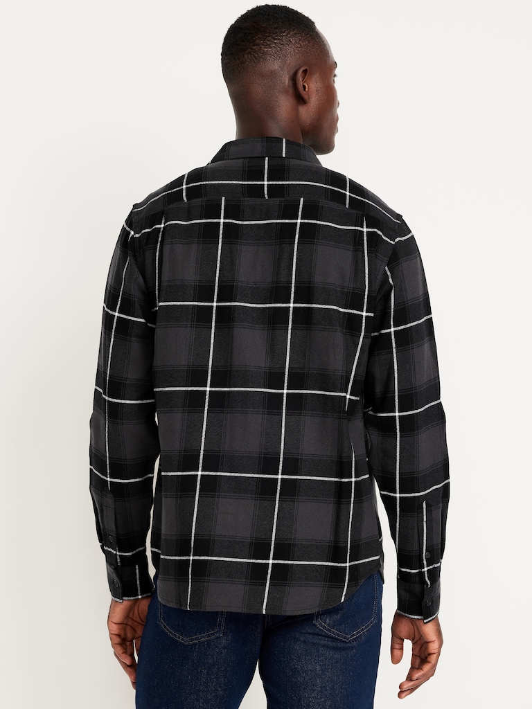 Plaid Flannel Pocket Shirt