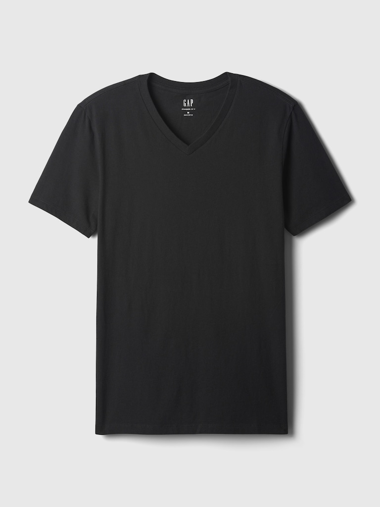 Cotton Jersey V-Neck T-Shirt