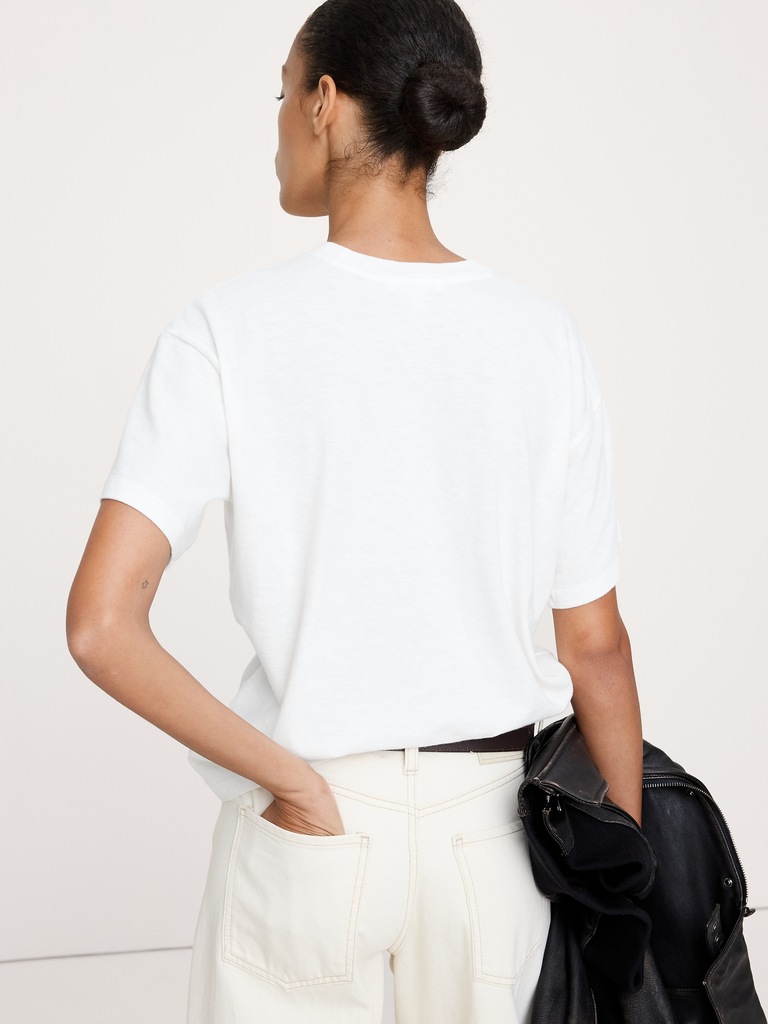 Cotton Slub Boyfriend T-Shirt