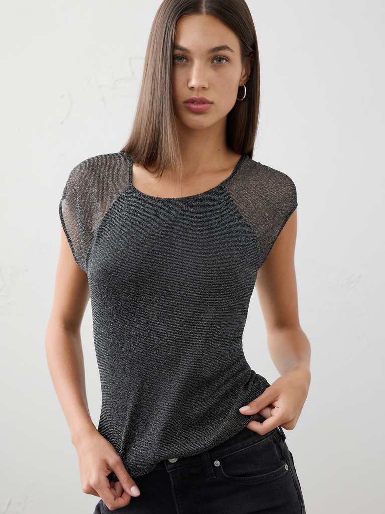 Lurex Mesh Top