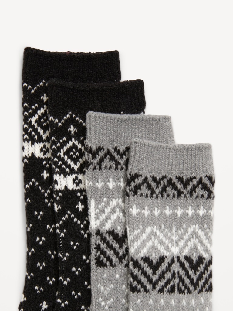 Fair Isle Crew Socks 2-Pack for Women