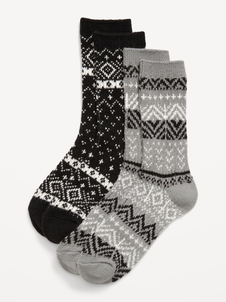 Fair Isle Crew Socks 2-Pack for Women