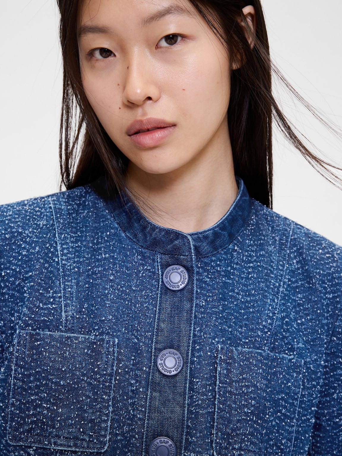 GapStudio Denim Tweed Crop Jacket