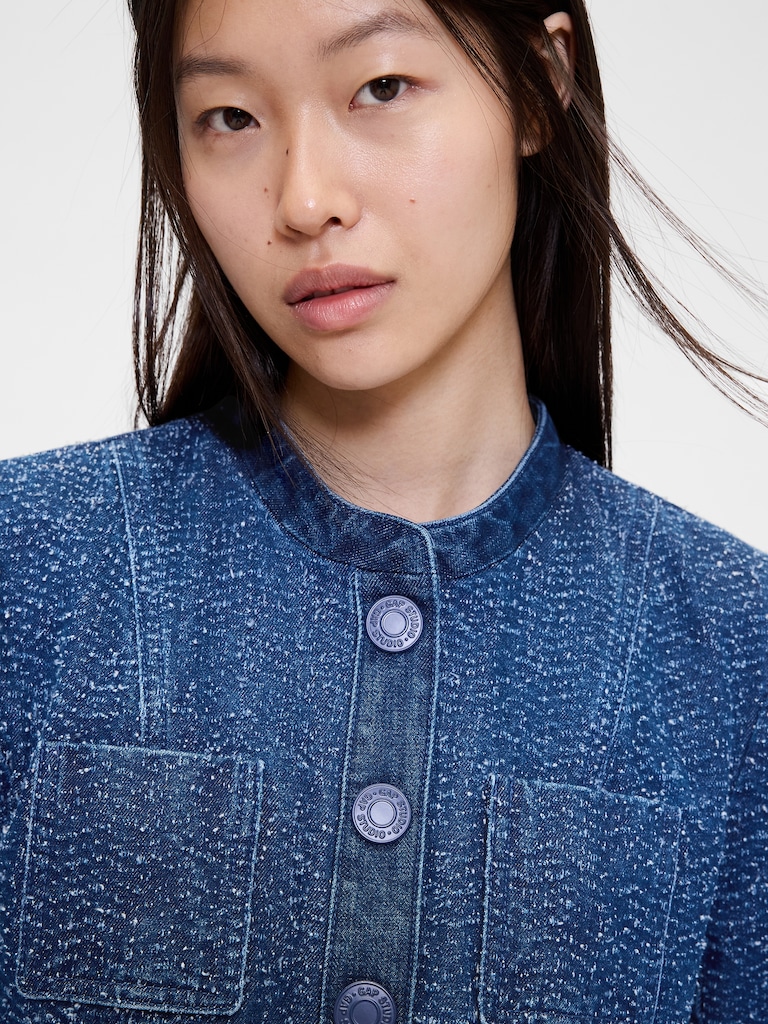 GapStudio Denim Tweed Crop Jacket