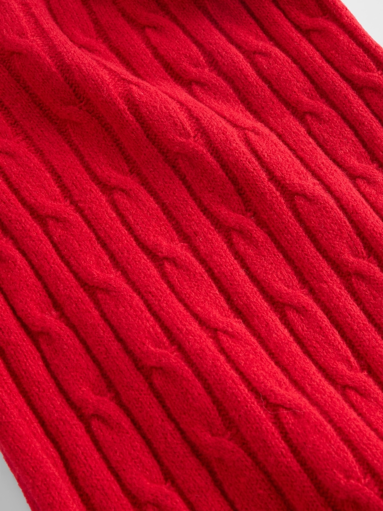 CashSoft Cable-Knit Sweater Pants