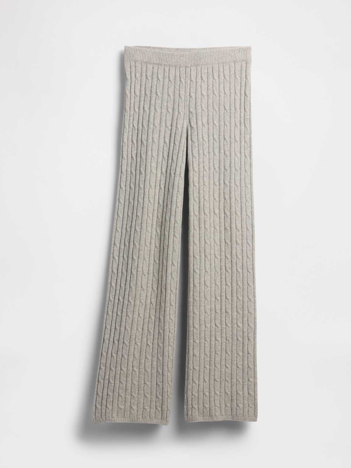 CashSoft Cable-Knit Sweater Pants