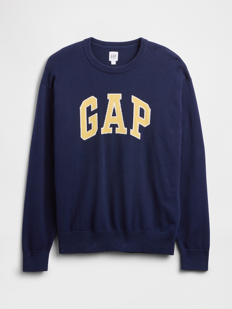 Relaxed Gap Logo Intarsia Sweater