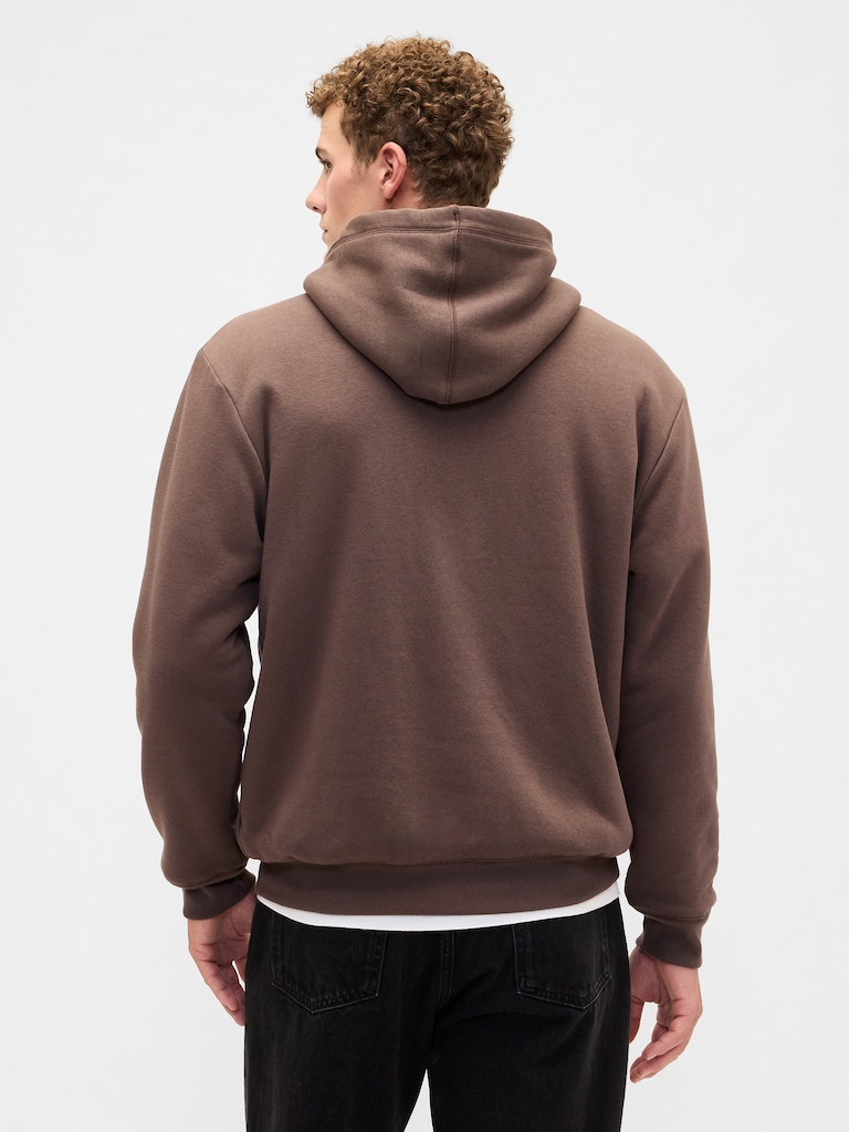 Relaxed Gap Logo Sherpa-Lined Zip Hoodie
