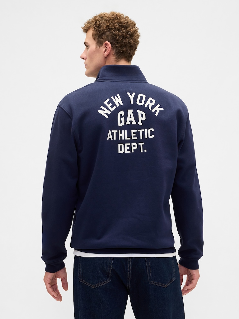 Relaxed Gap Logo Quarter-Zip Sweatshirt