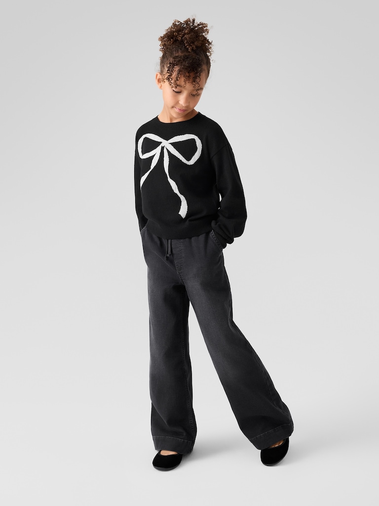 Kids Pull-On Wide-Leg Sweatpant Jeans