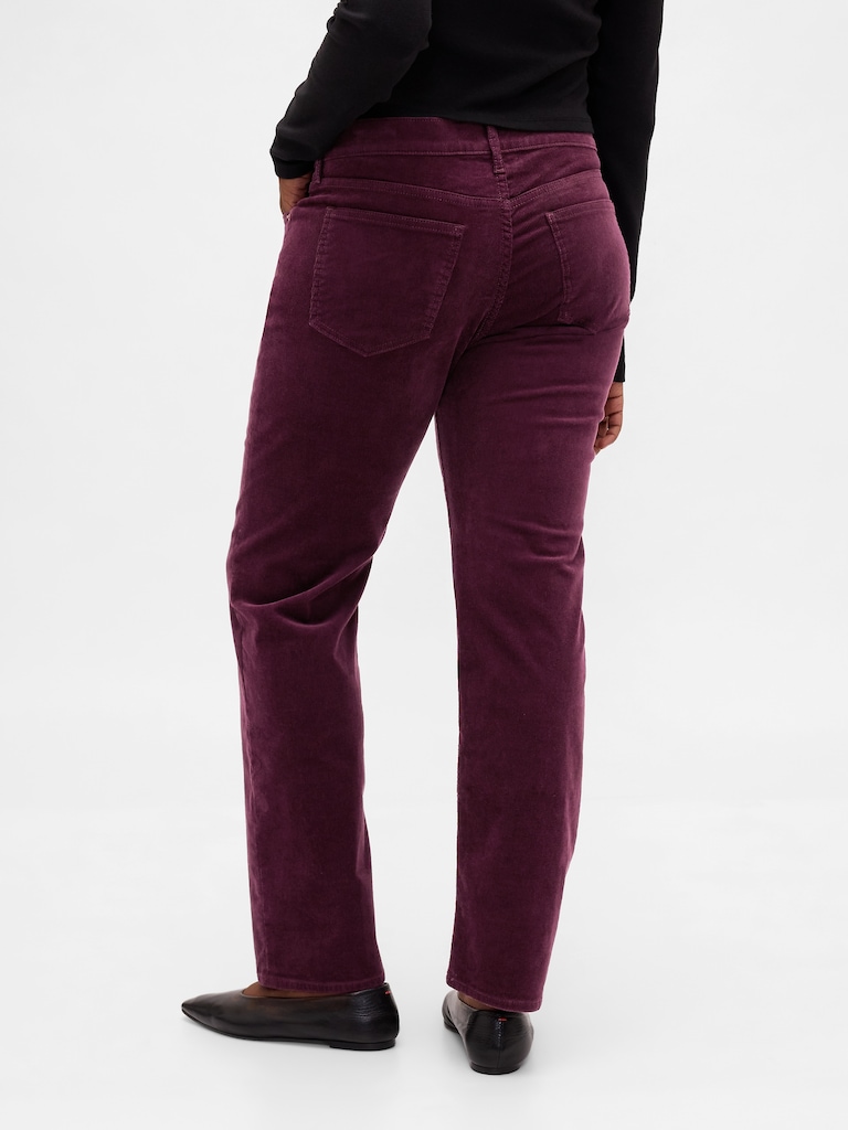 Low Rise Corduroy '90s Slim Straight Pants
