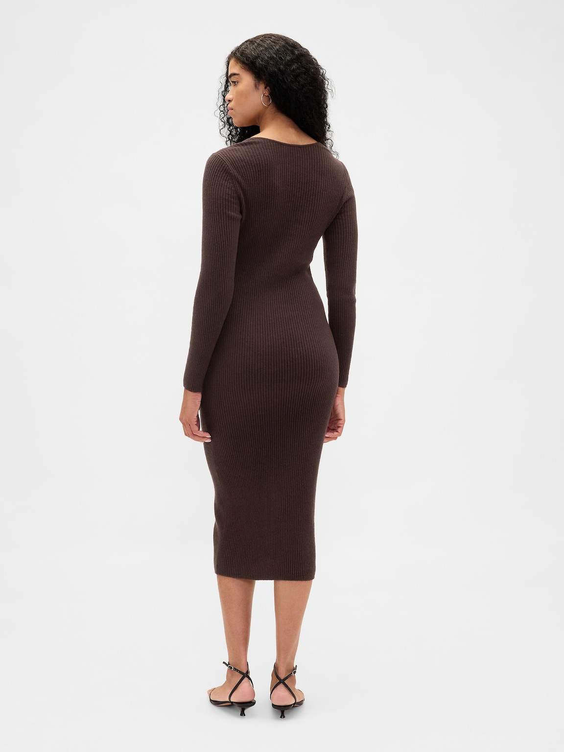 CashSoft Rib Midi Sweater Dress