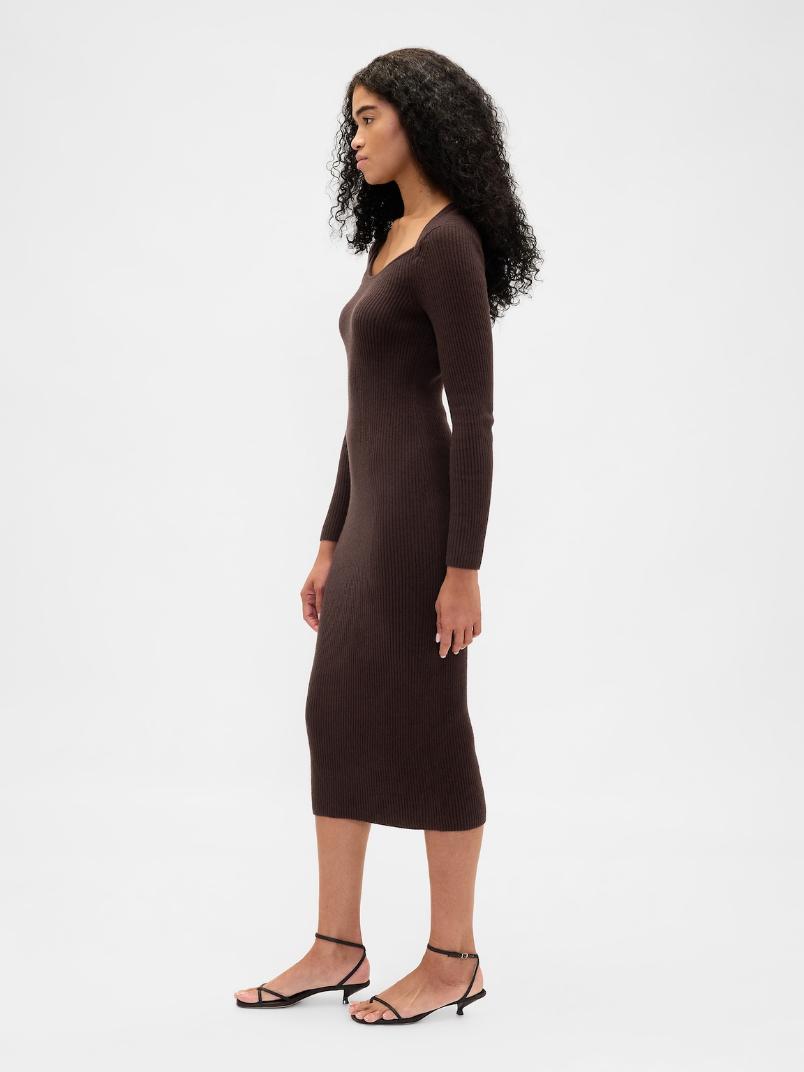 CashSoft Rib Midi Sweater Dress