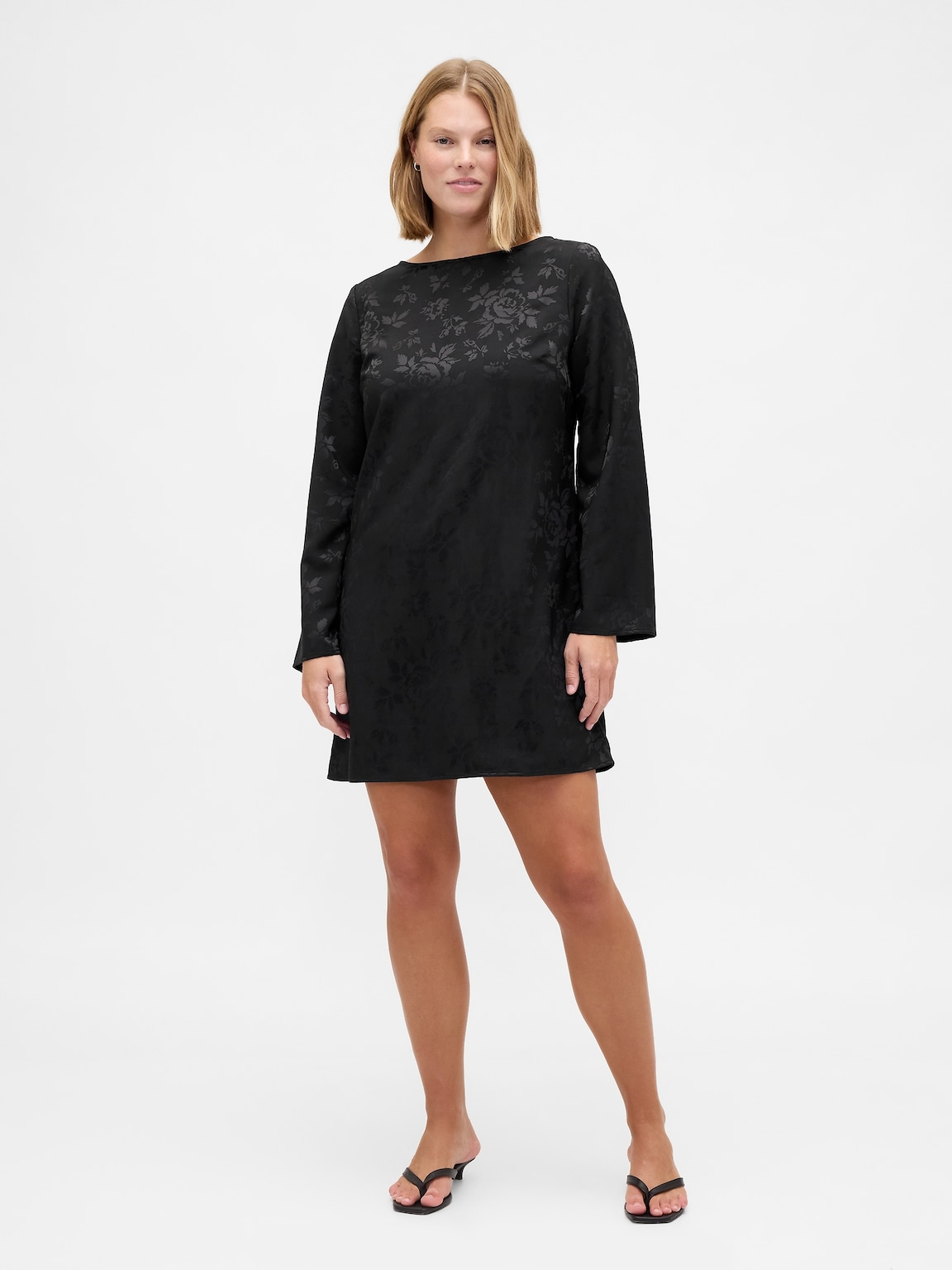 Boatneck Mini Shift Dress