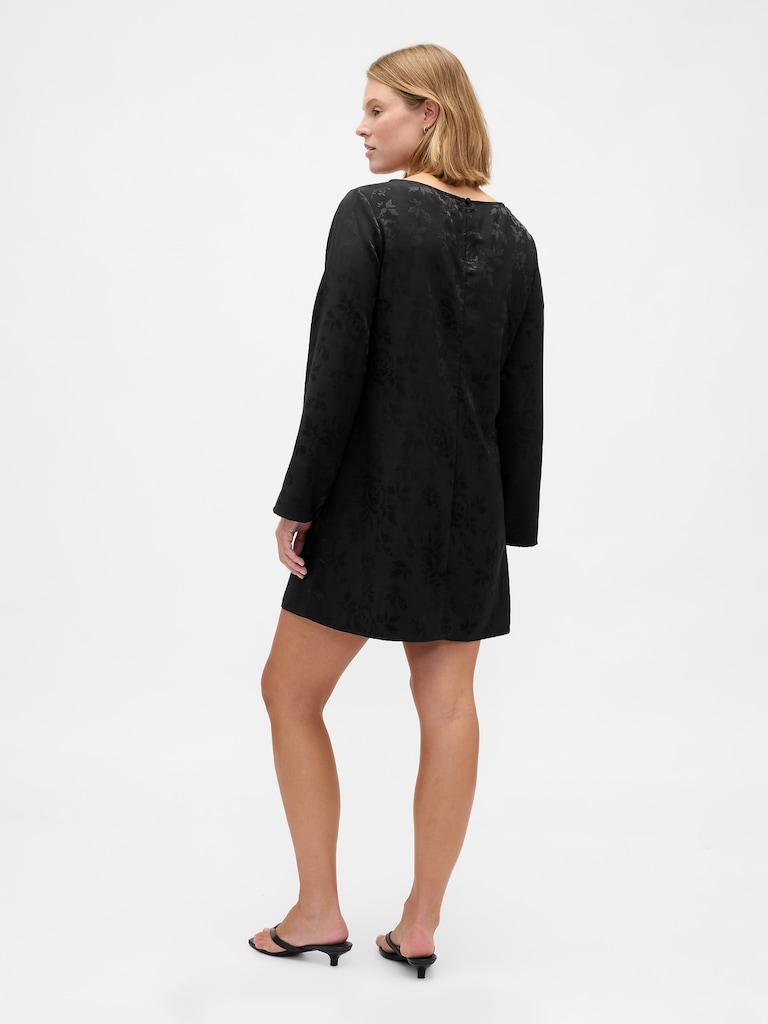 Boatneck Mini Shift Dress