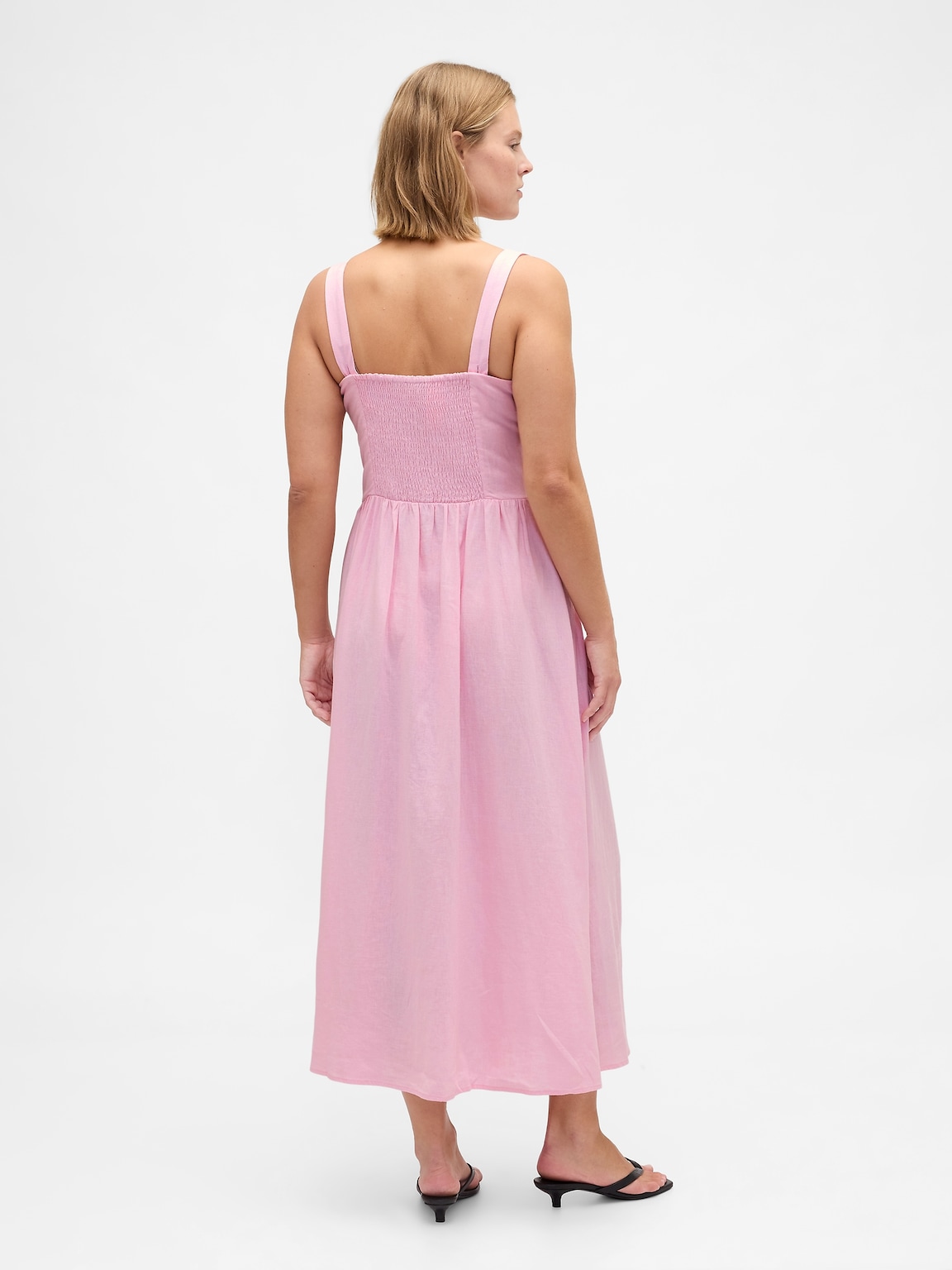Seamed Drop-Waist Maxi Dress