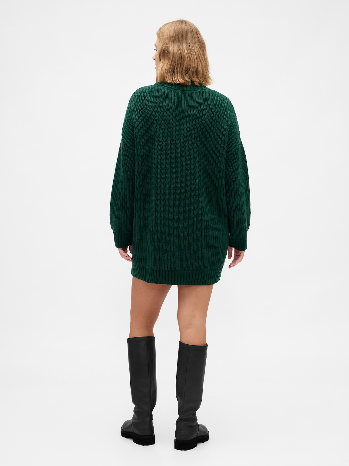 Oversized Turtleneck Mini Sweater Dress
